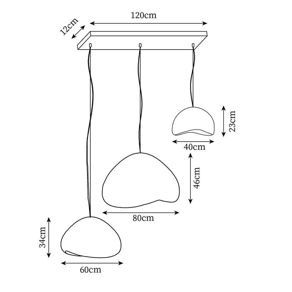 Hadrenwick Polyethylene Chandelier-Moonnatur