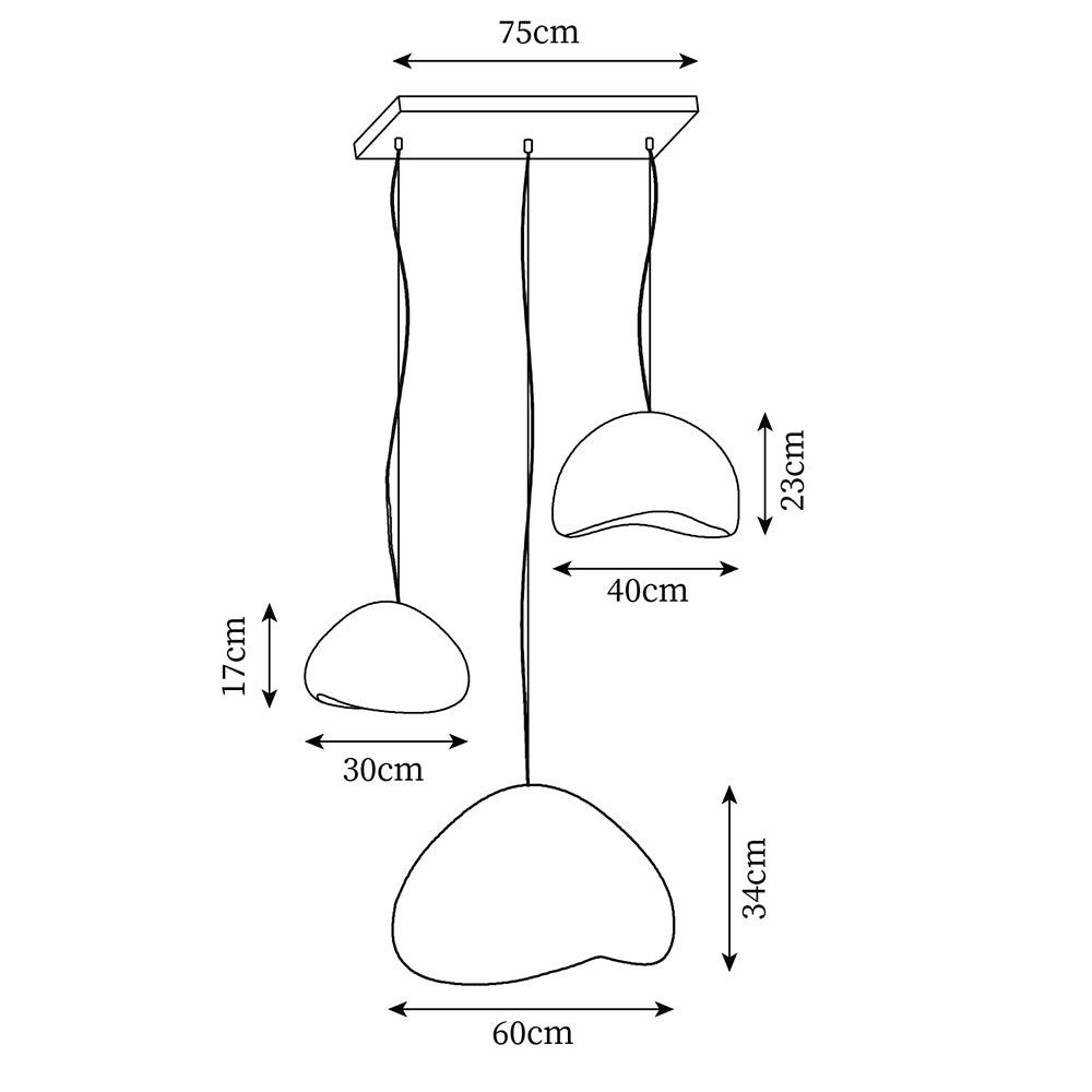 Hadrenwick Polyethylene Chandelier-Moonnatur