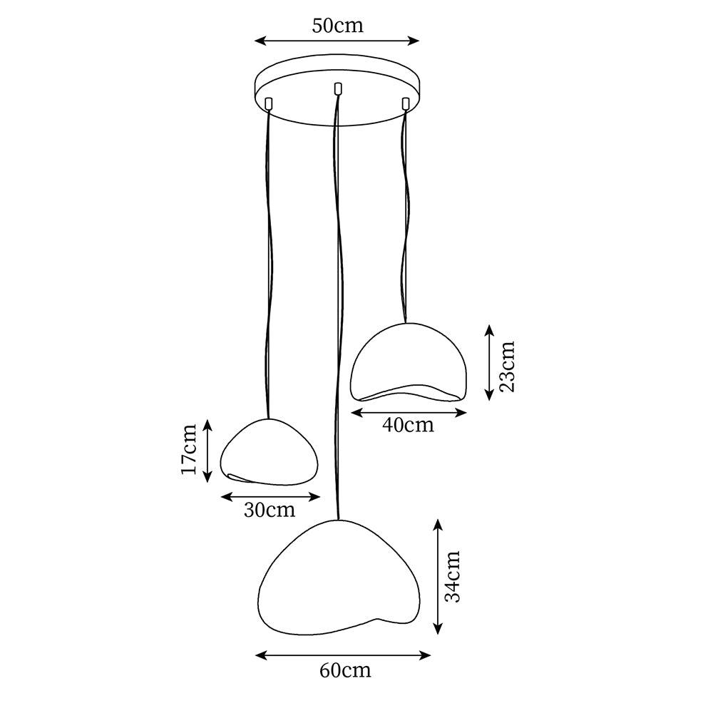Hadrenwick Polyethylene Chandelier-Moonnatur