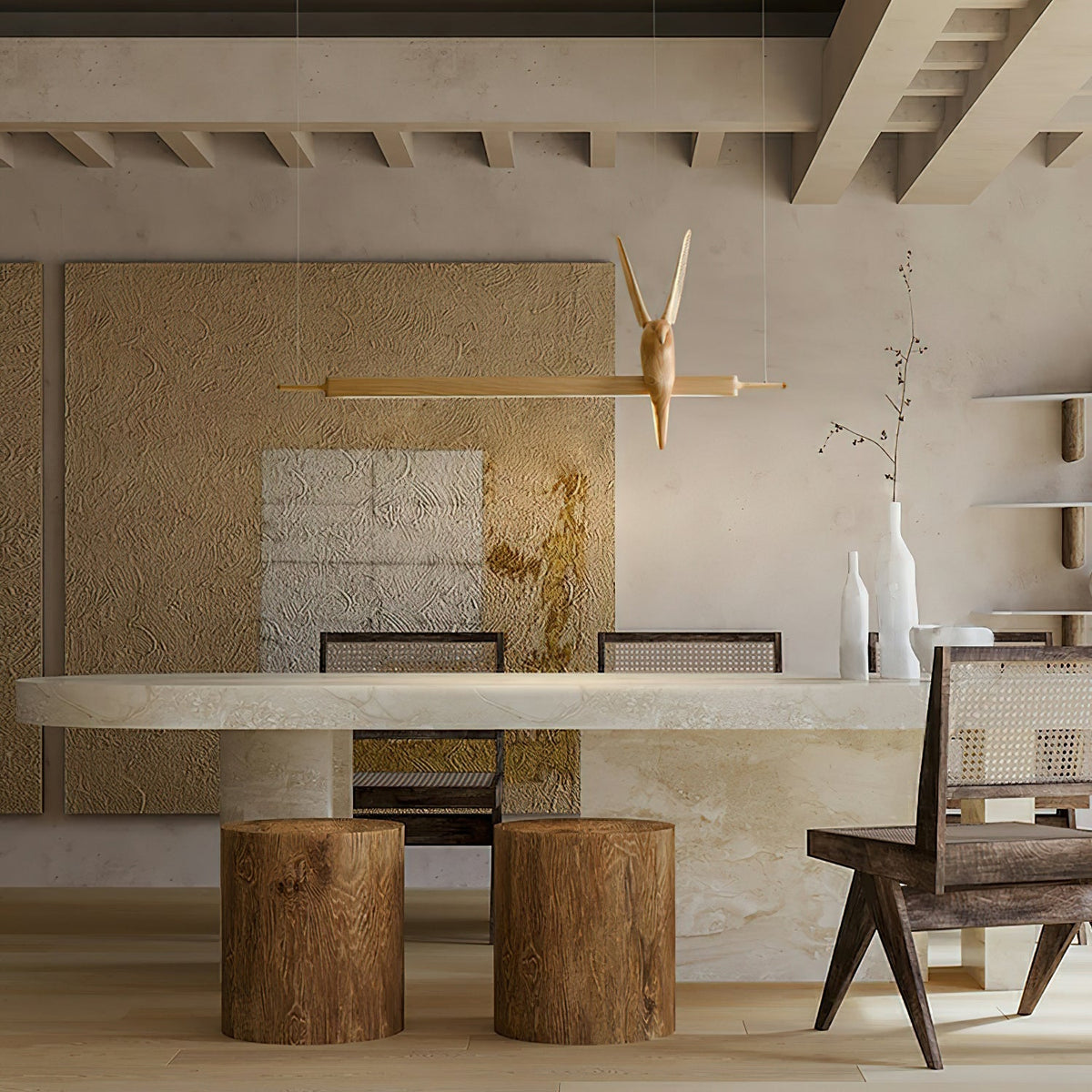 Coraara Wood Pendant Light-Moonnatur