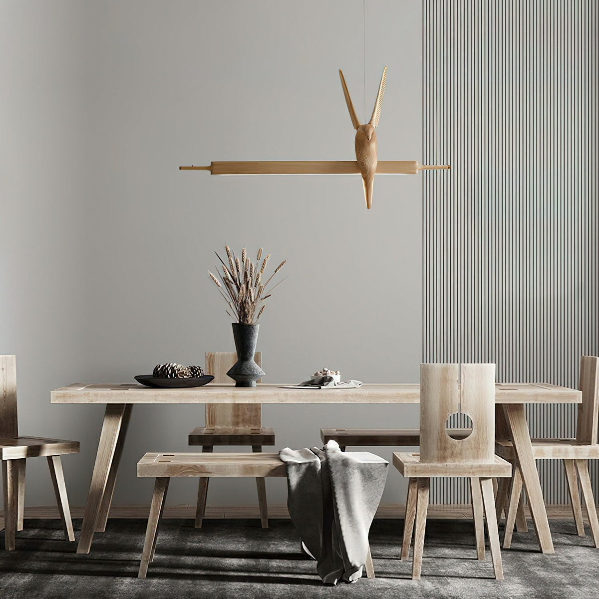 Coraara Wood Pendant Light-Moonnatur