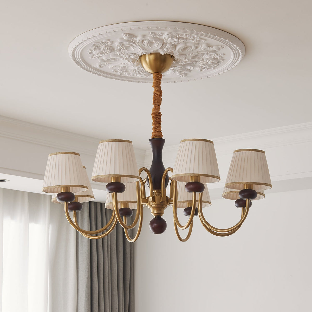 Thorenlyn Fabric Chandelier-Moonnatur