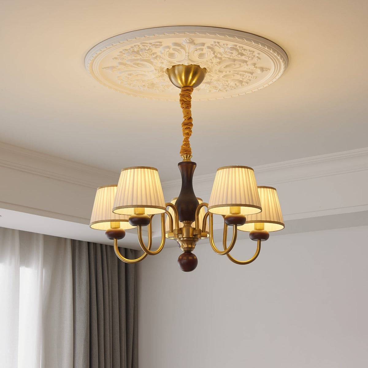 Thorenlyn Fabric Chandelier-Moonnatur