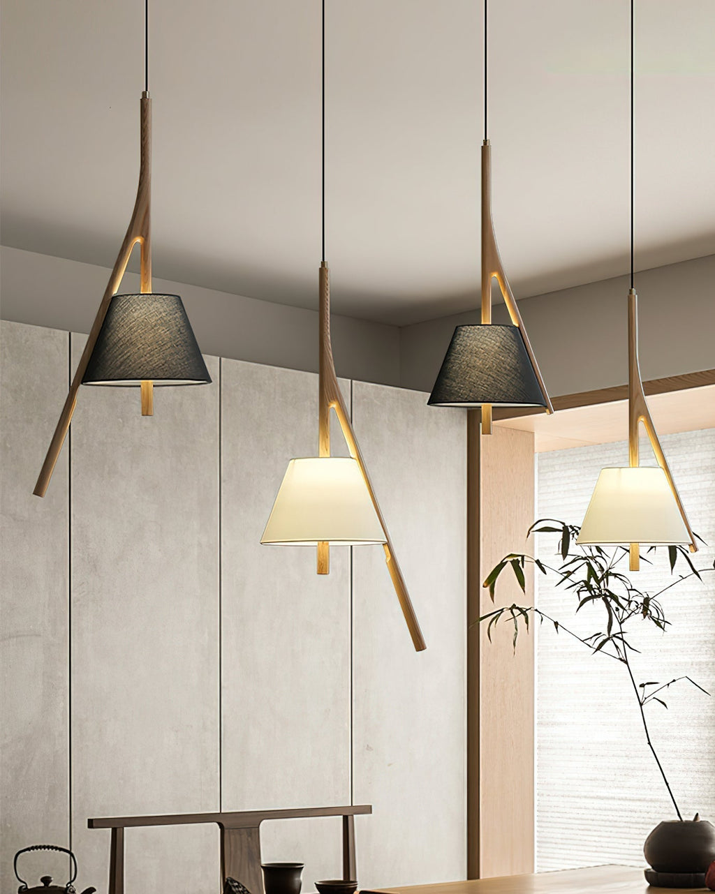 Rhodenelle Fabric Pendant Light-Moonnatur