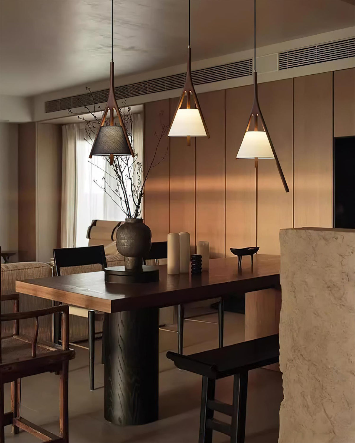 Rhodenelle Fabric Pendant Light-Moonnatur