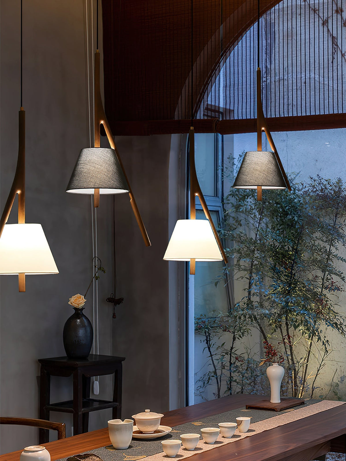 Rhodenelle Fabric Pendant Light-Moonnatur