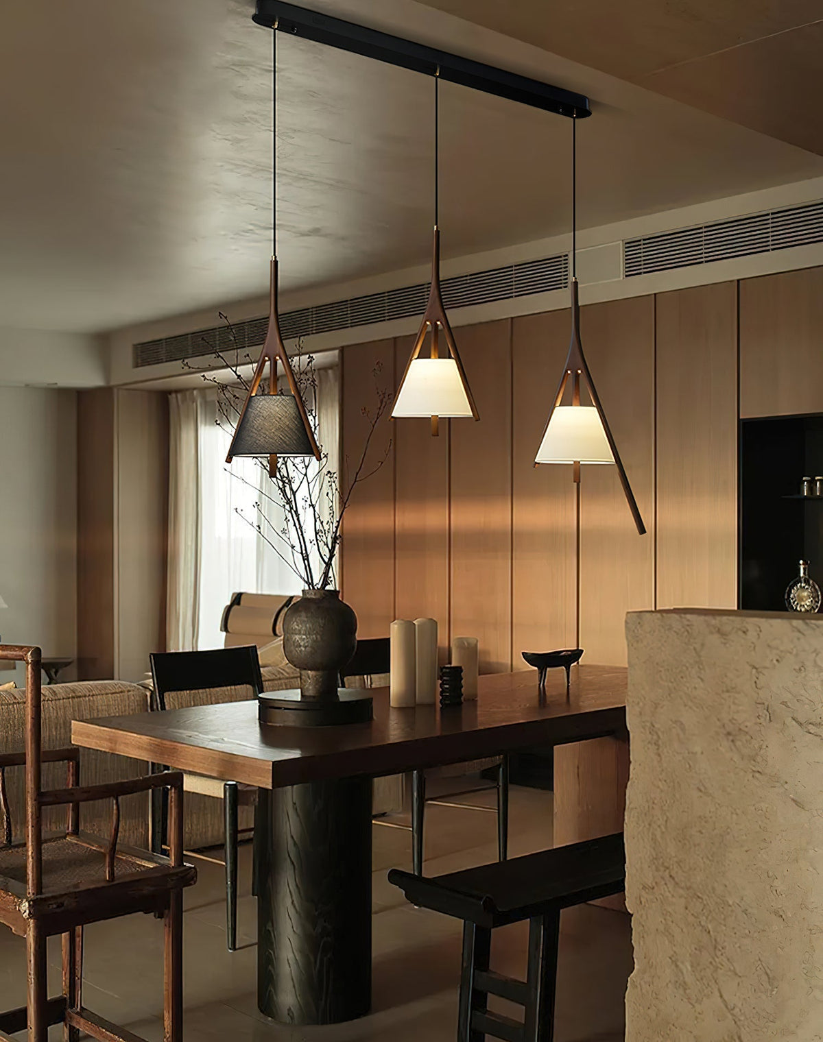 Rhodenelle Fabric Pendant Light-Moonnatur