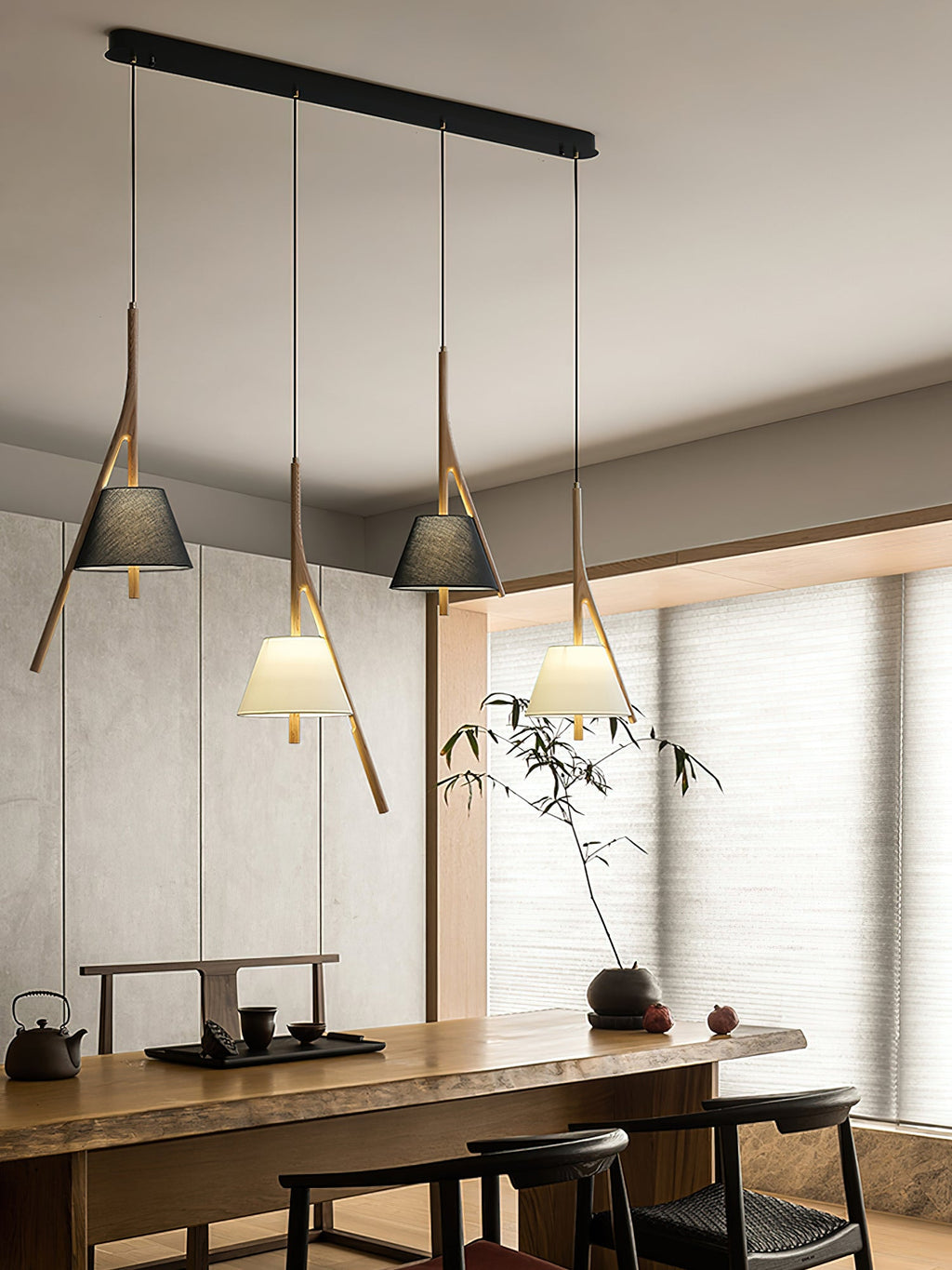 Rhodenelle Fabric Pendant Light-Moonnatur