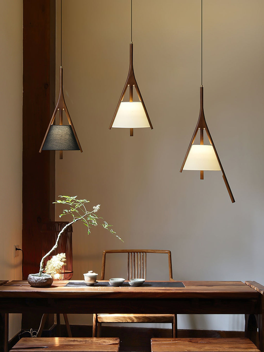 Rhodenelle Fabric Pendant Light-Moonnatur
