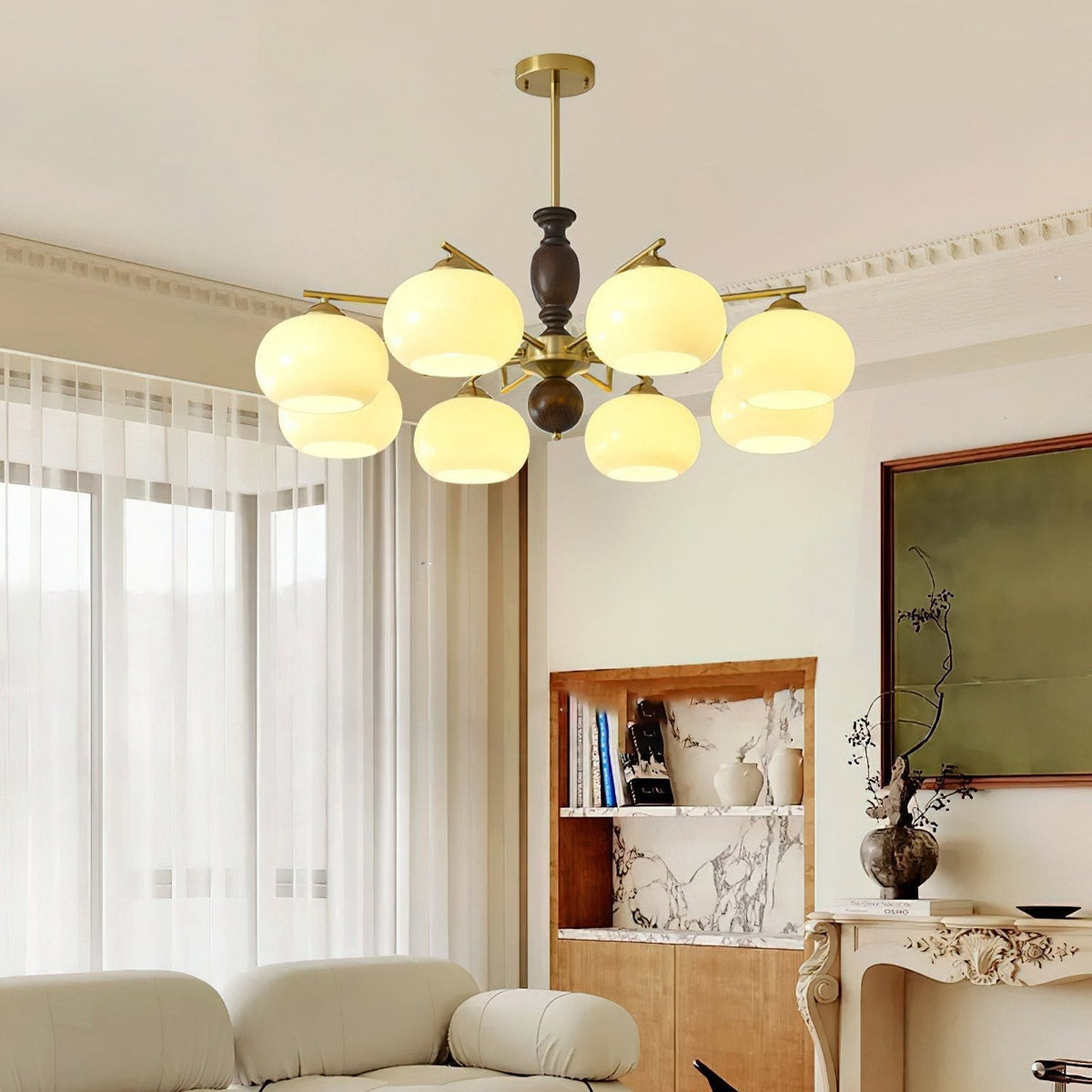 Perenlyn Glass Chandelier-Moonnatur