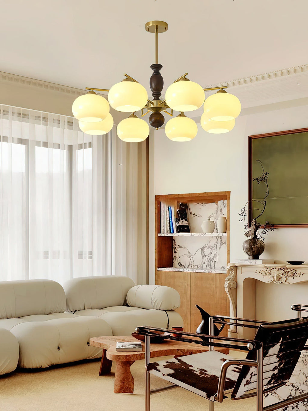 Perenlyn Glass Chandelier-Moonnatur