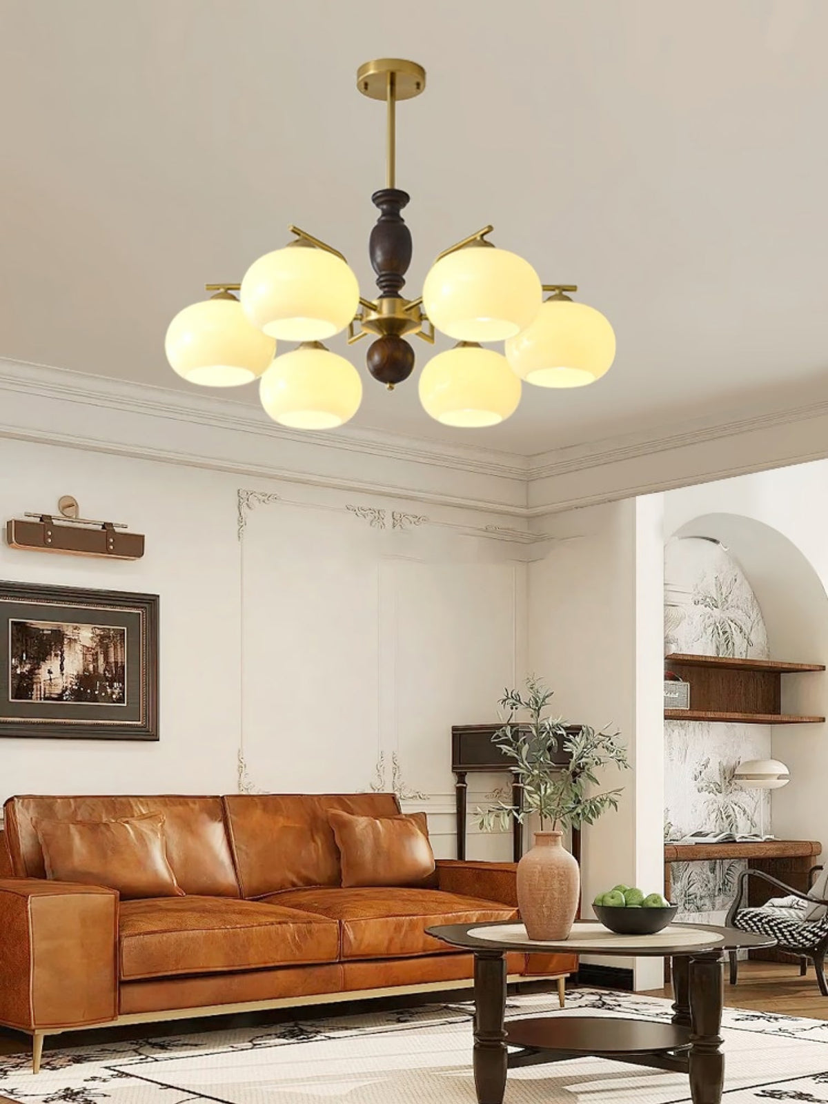 Perenlyn Glass Chandelier-Moonnatur
