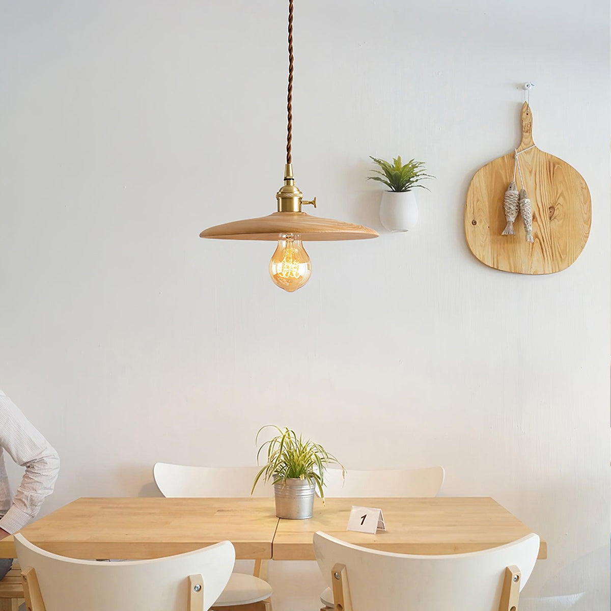Elrenwyn Walnut Pendant Light-Moonnatur