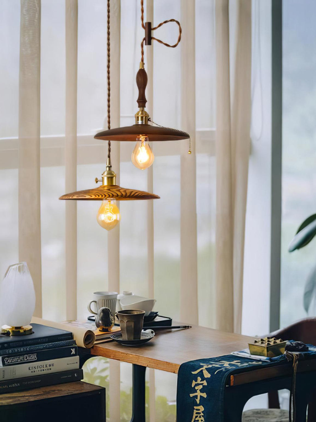 Elrenwyn Walnut Pendant Light-Moonnatur