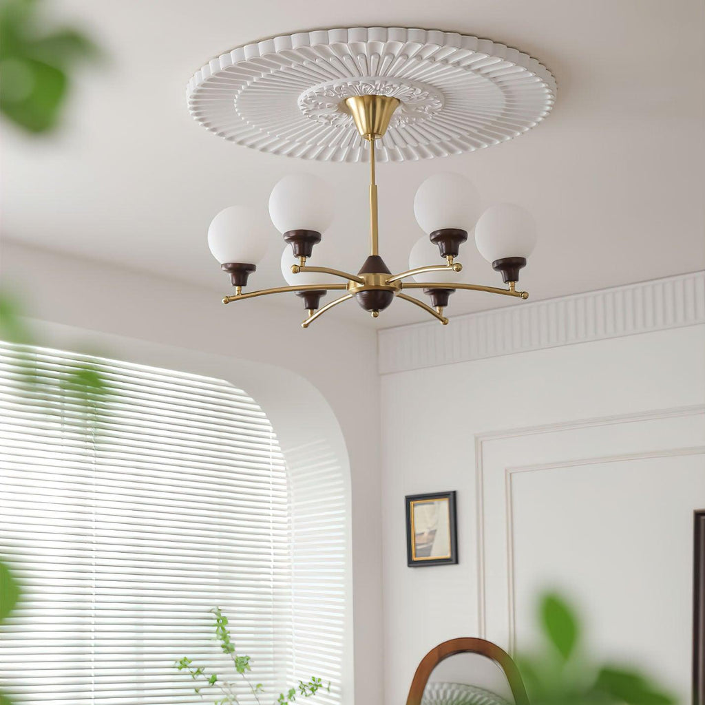 Quenis Walnut Chandelier-Moonnatur