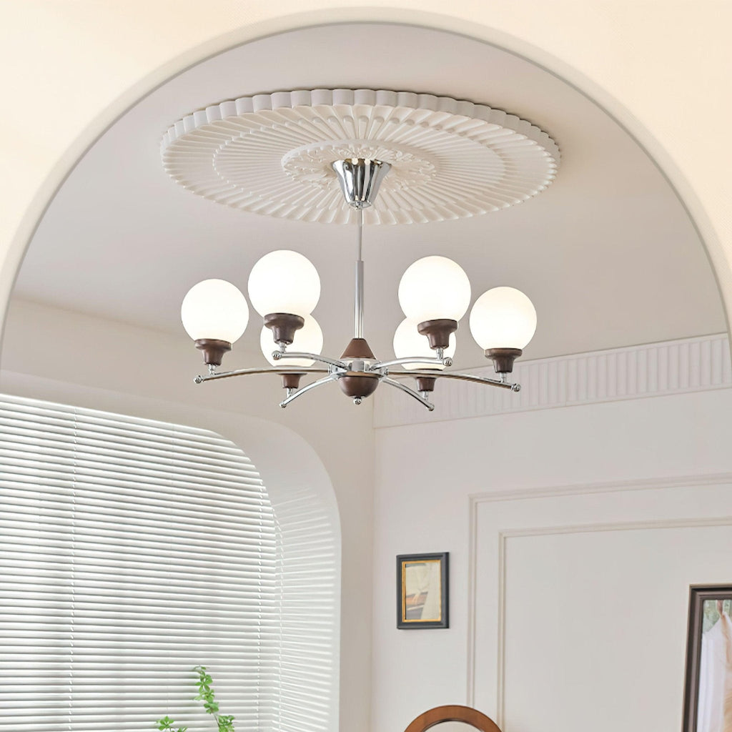 Quenis Walnut Chandelier-Moonnatur
