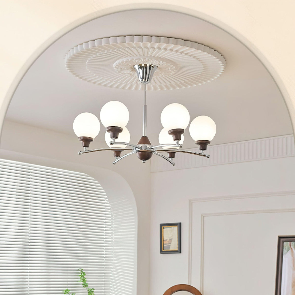 Quenis Walnut Chandelier-Moonnatur