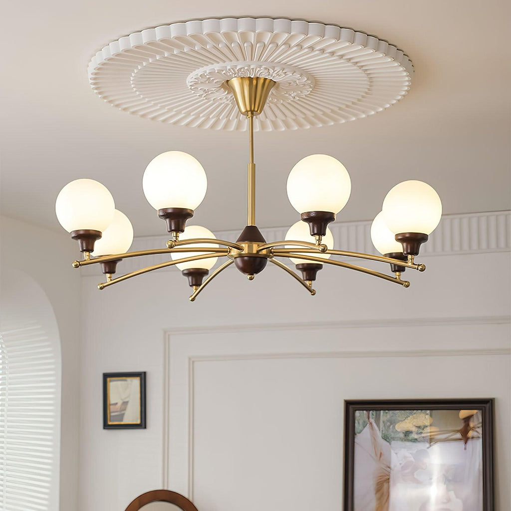 Quenis Walnut Chandelier-Moonnatur
