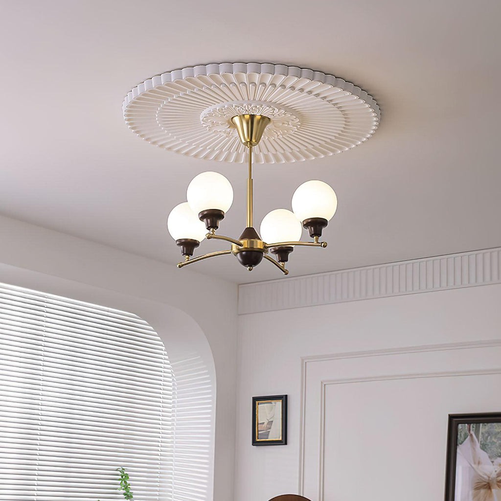 Quenis Walnut Chandelier-Moonnatur
