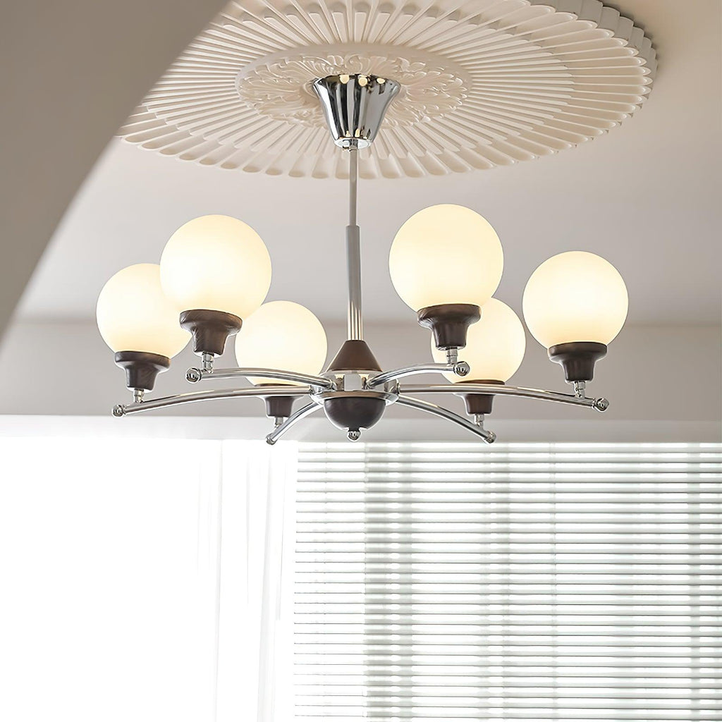 Quenis Walnut Chandelier-Moonnatur