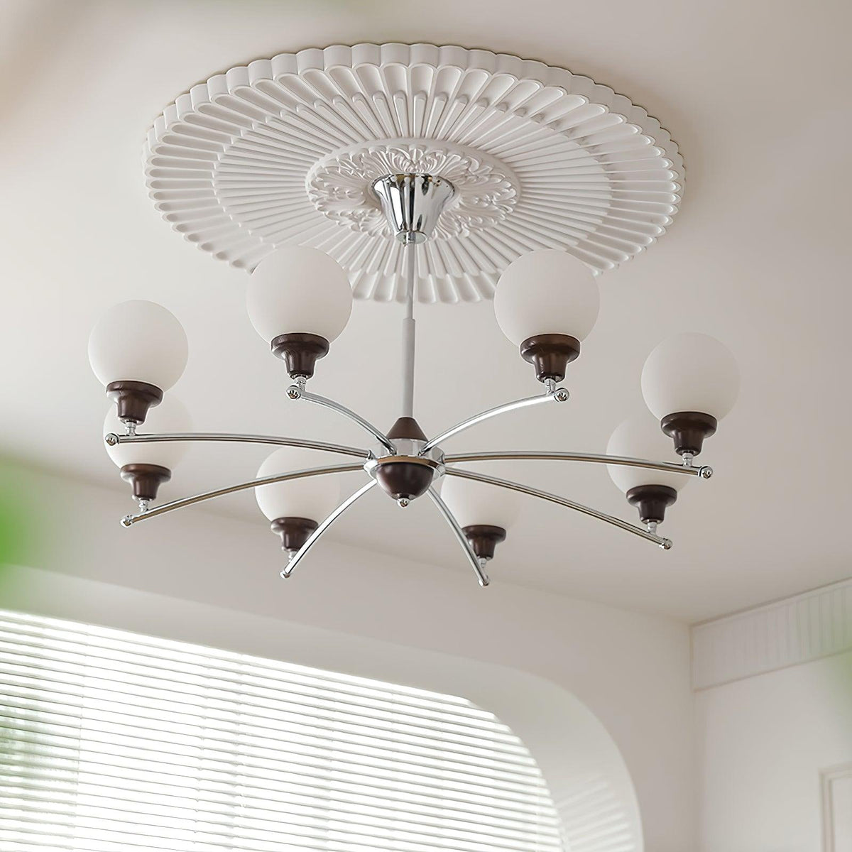 Quenis Walnut Chandelier-Moonnatur