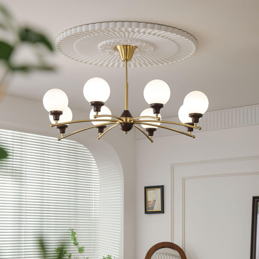 Quenis Walnut Chandelier-Moonnatur