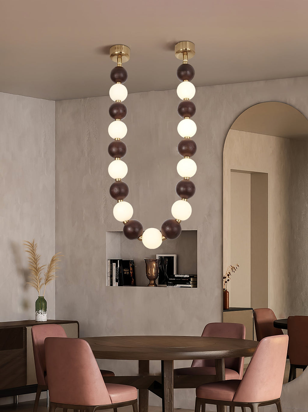 Serenaria Wood Chandelier-Moonnatur