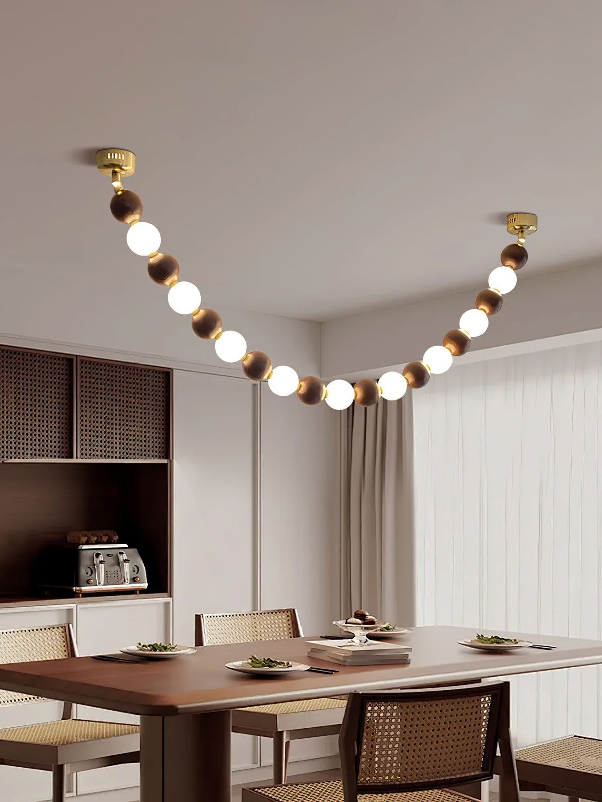Serenaria Wood Chandelier-Moonnatur