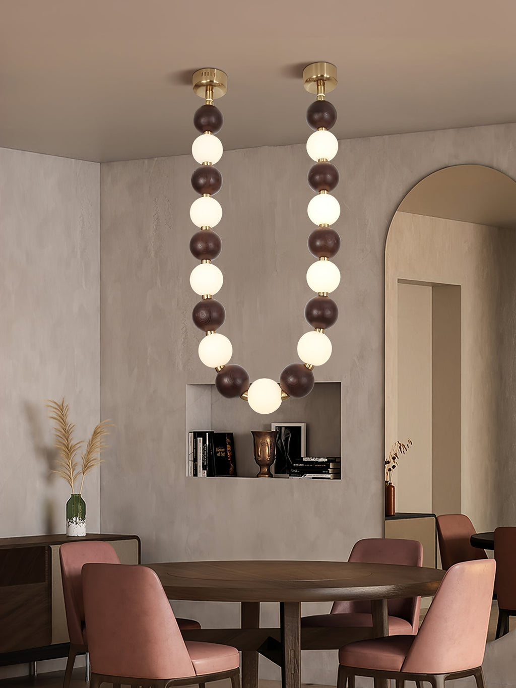 Serenaria Wood Chandelier-Moonnatur