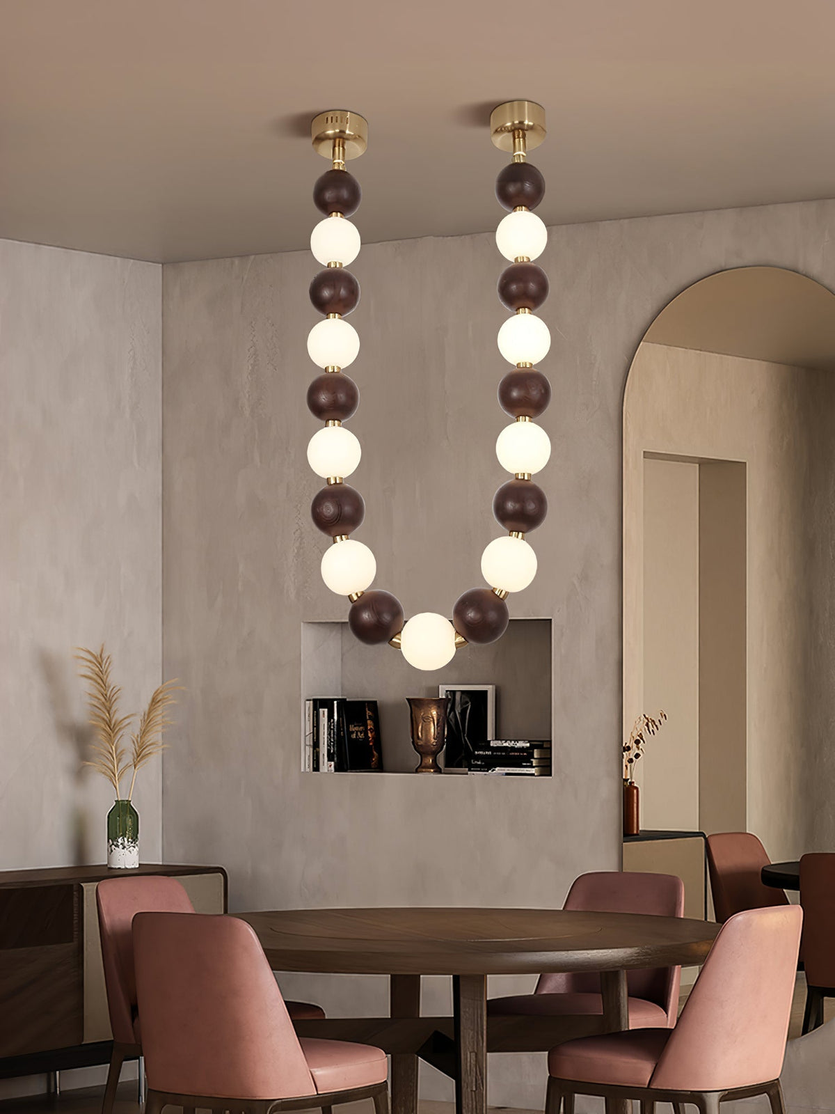 Serenaria Wood Chandelier-Moonnatur
