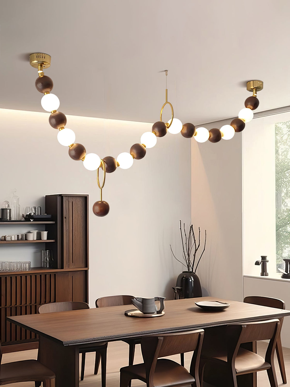 Serenaria Wood Chandelier-Moonnatur