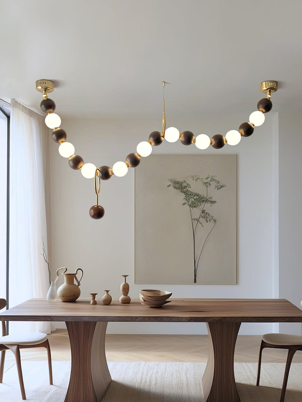 Serenaria Wood Chandelier-Moonnatur