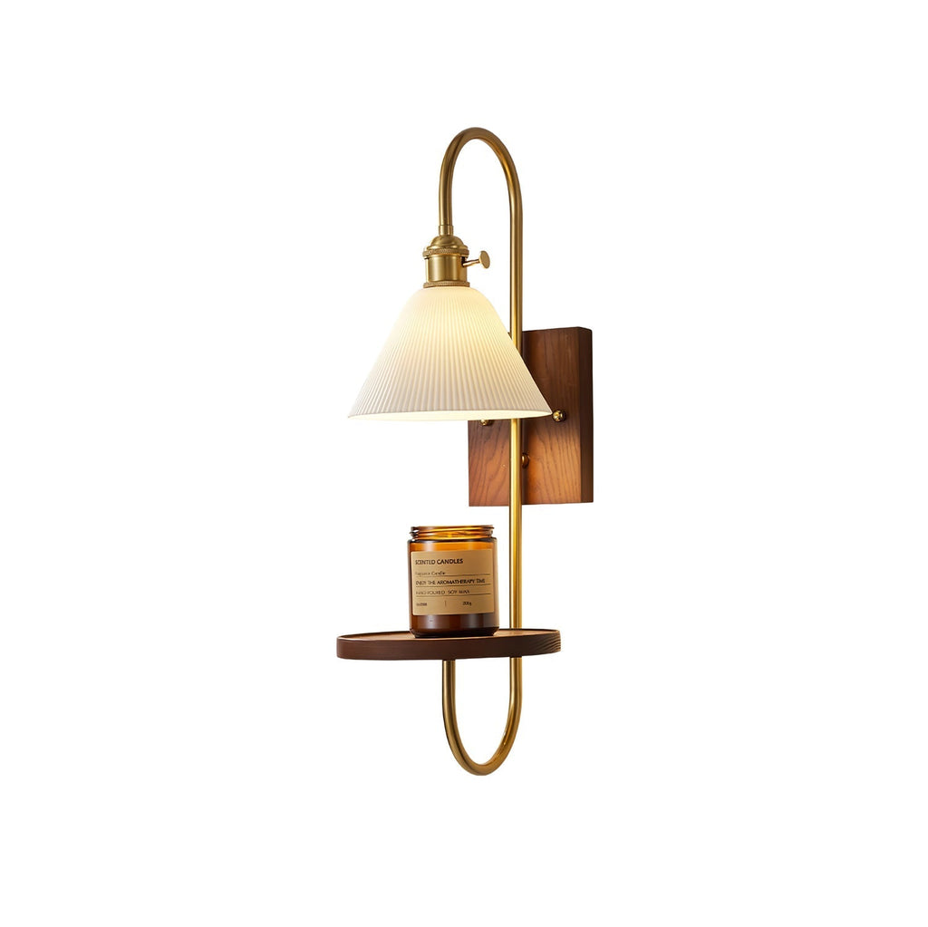 Deldenaria Wood Wall Light-Moonnatur