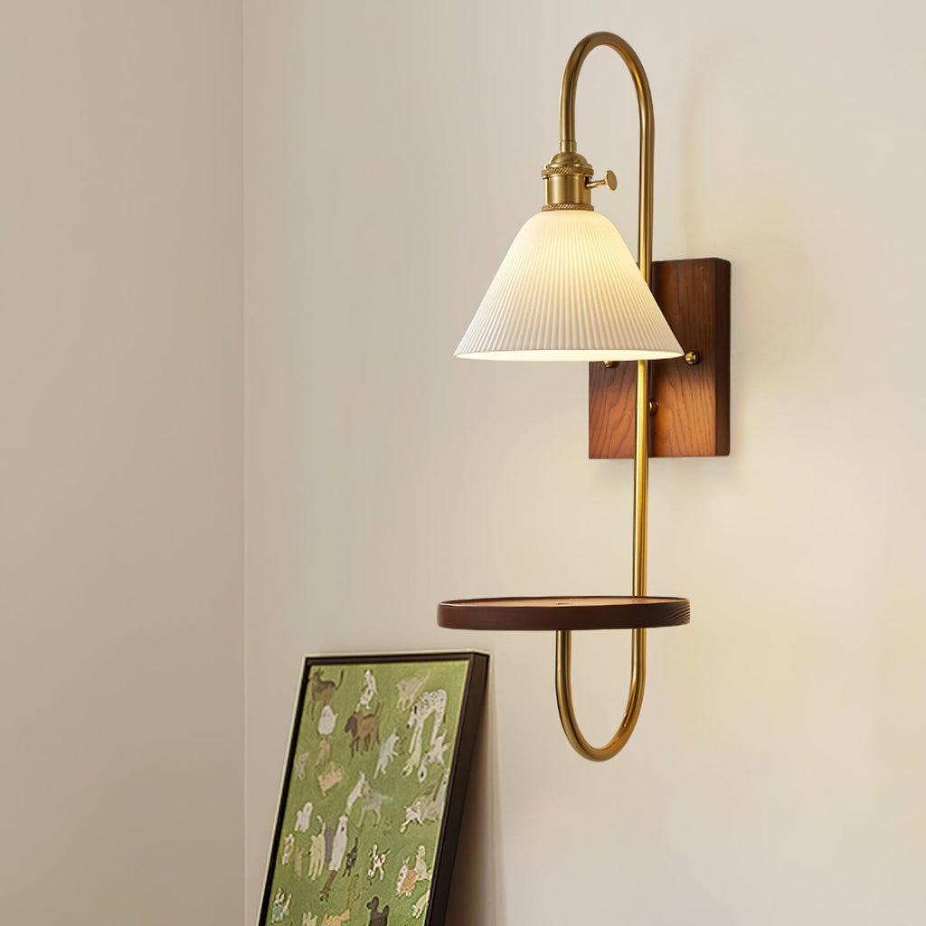 Deldenaria Wood Wall Light-Moonnatur