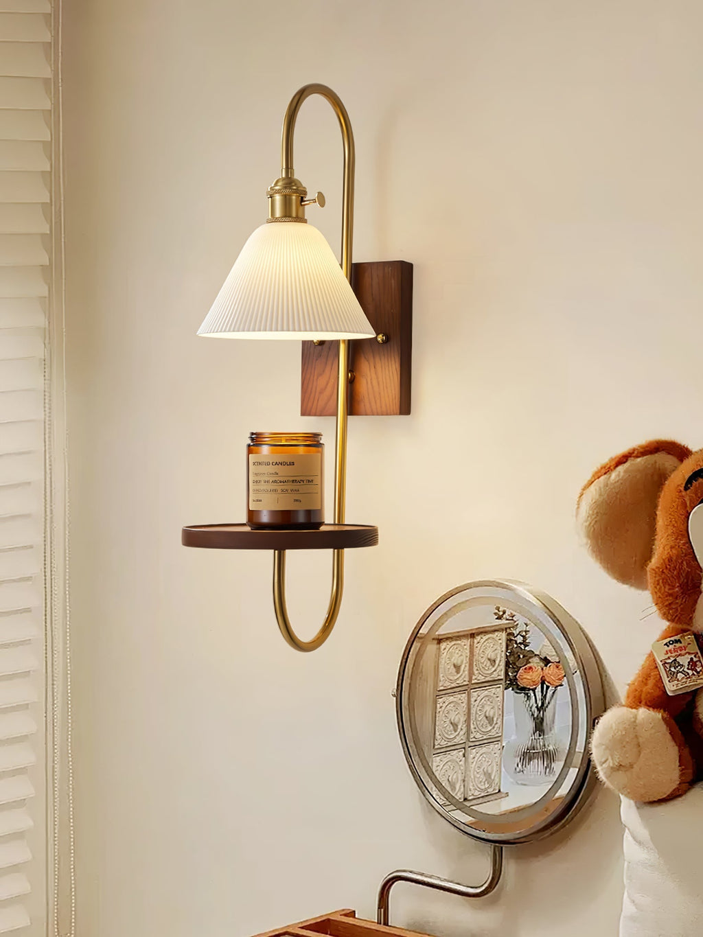 Deldenaria Wood Wall Light-Moonnatur