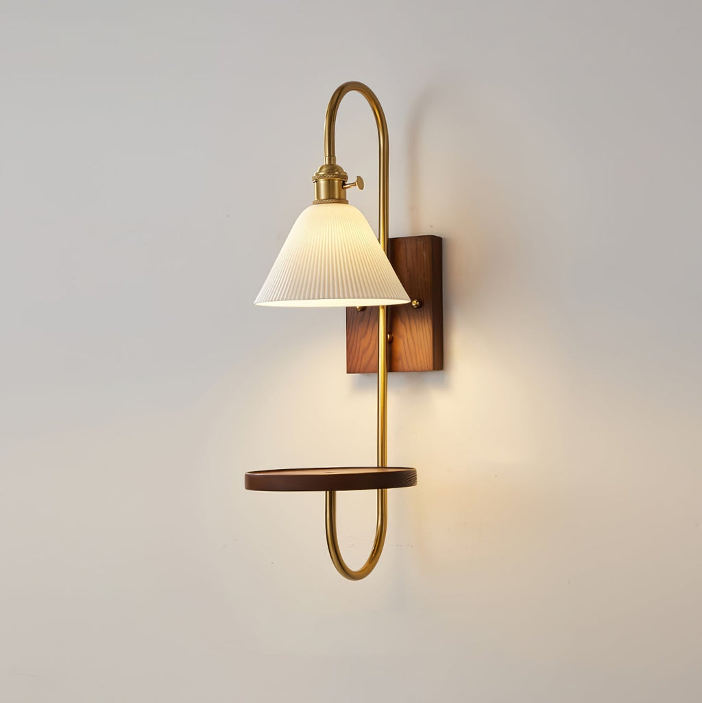 Deldenaria Wood Wall Light-Moonnatur