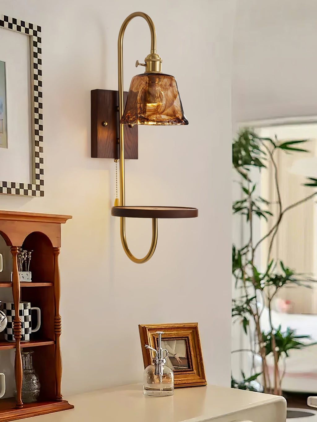Deldenaria Wood Wall Light-Moonnatur