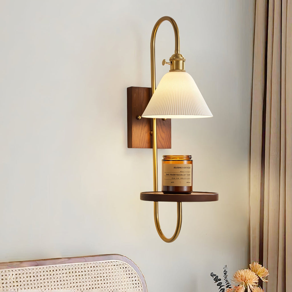 Deldenaria Wood Wall Light-Moonnatur