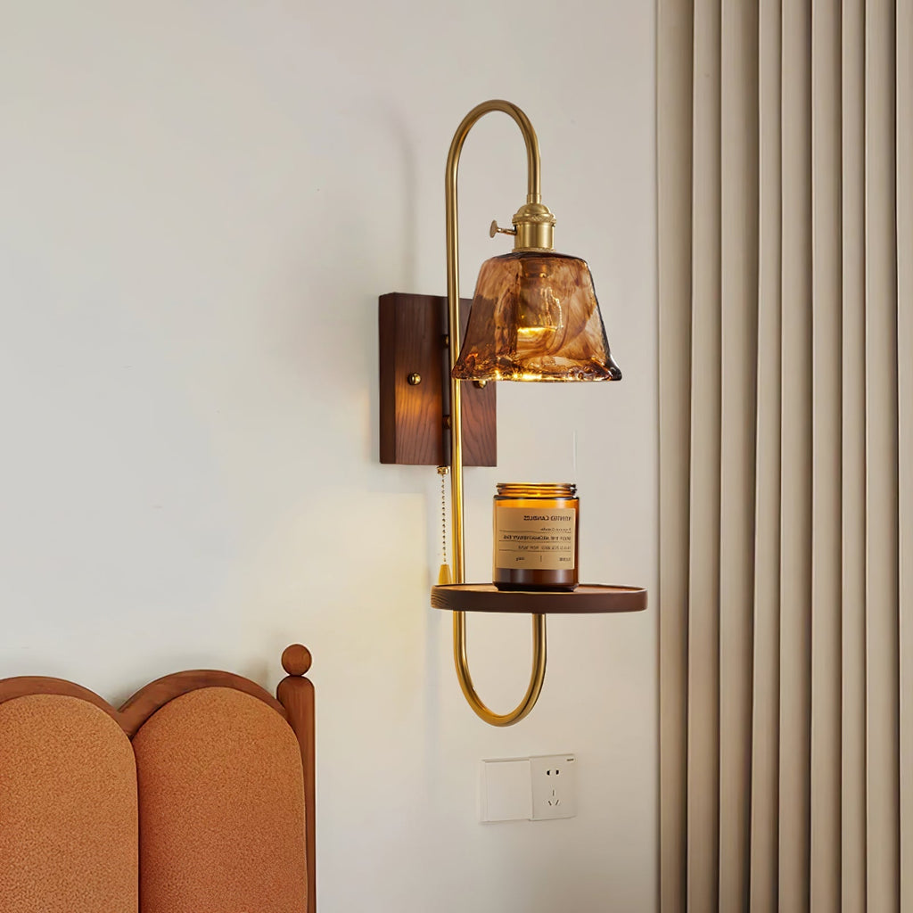 Deldenaria Wood Wall Light-Moonnatur