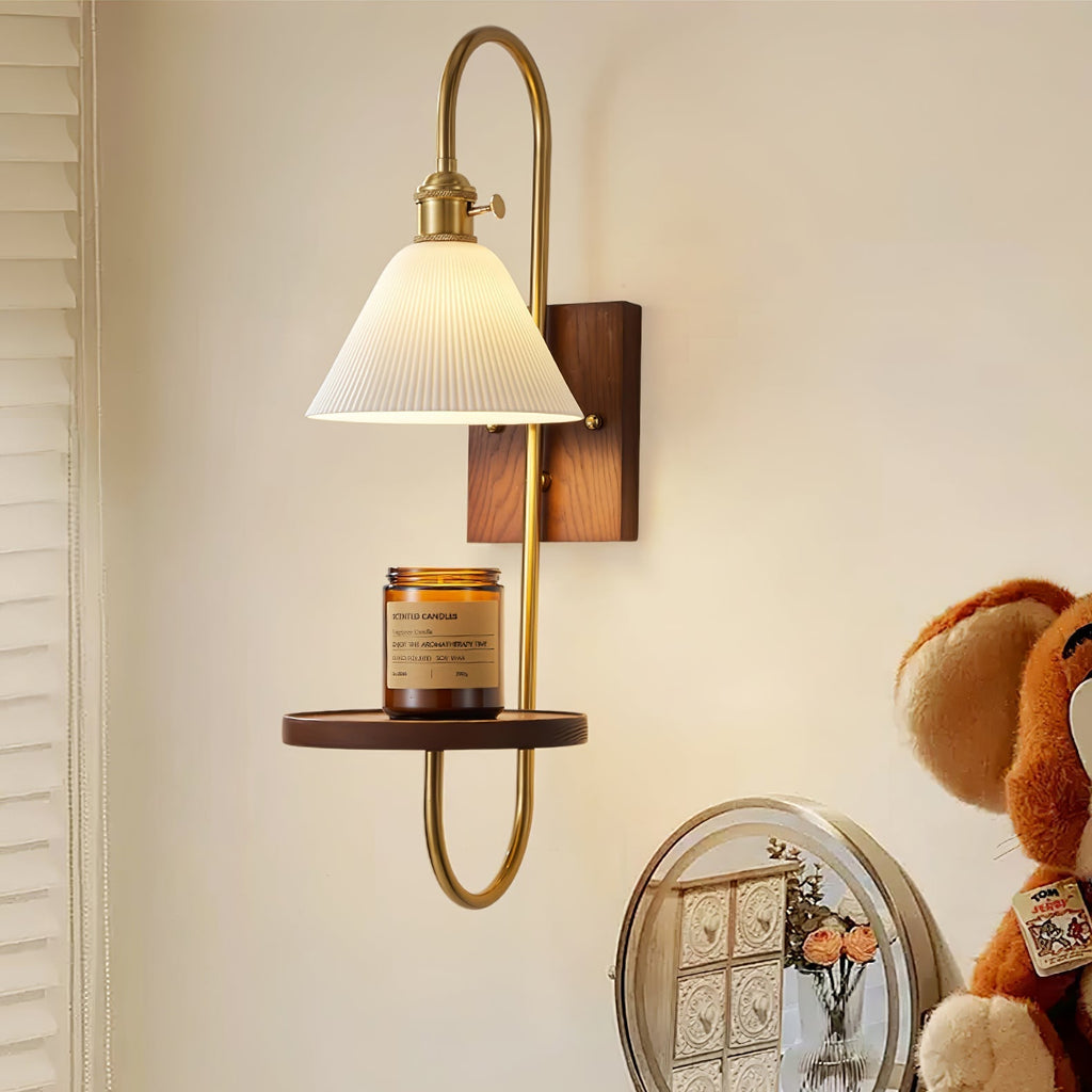 Deldenaria Wood Wall Light-Moonnatur