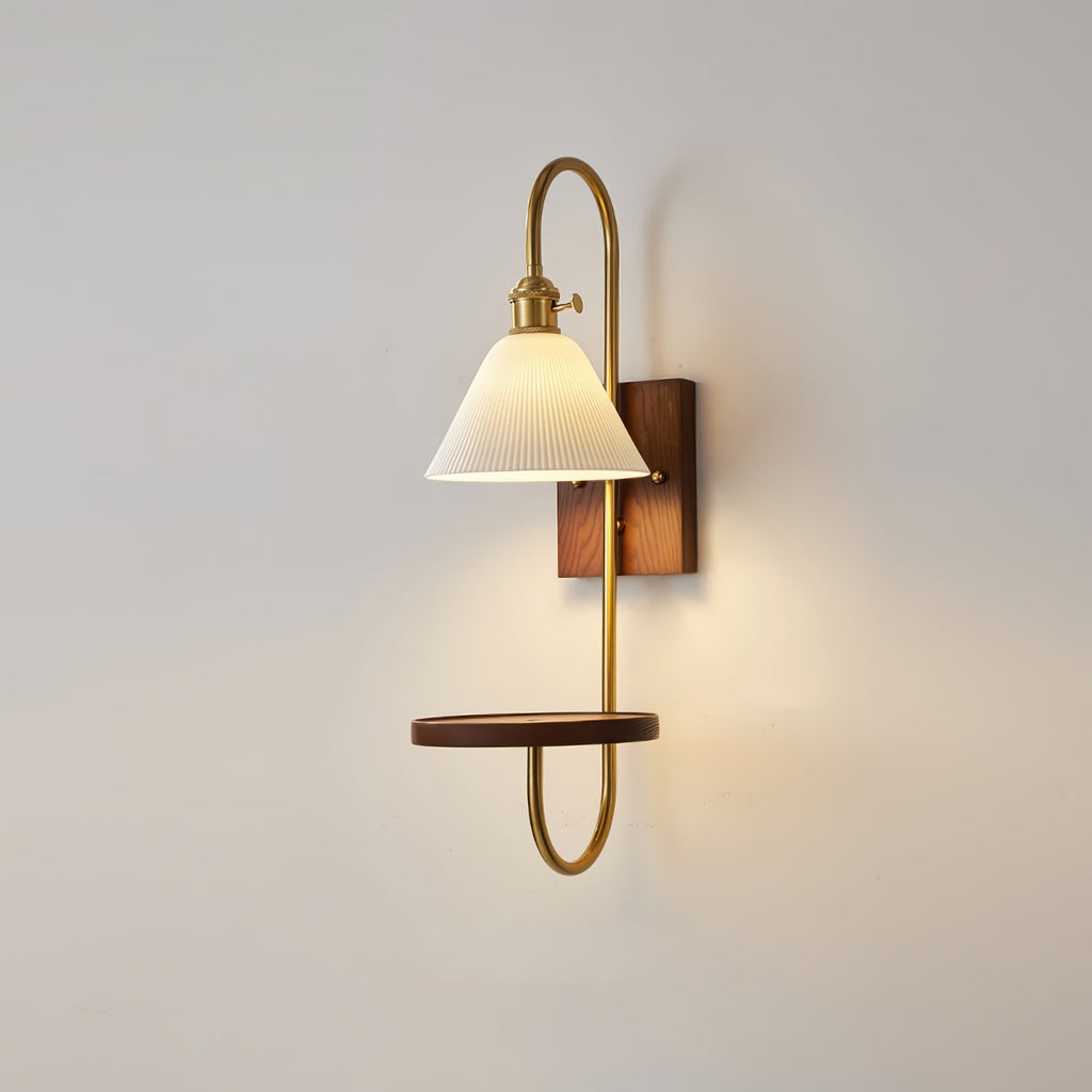 Deldenaria Wood Wall Light-Moonnatur