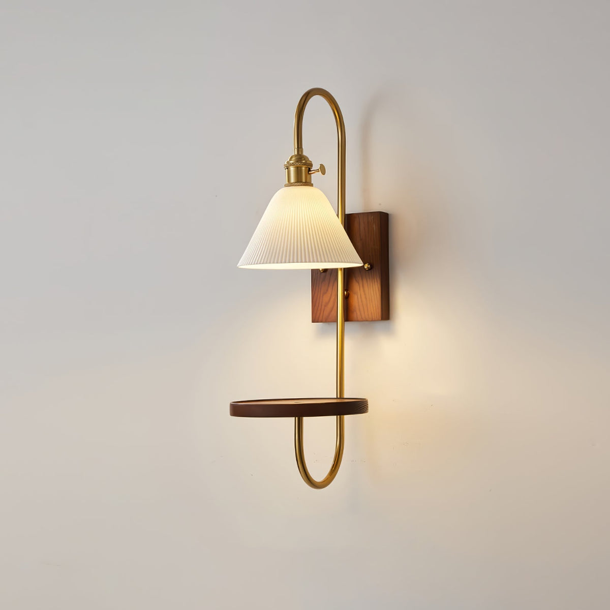 Deldenaria Wood Wall Light-Moonnatur