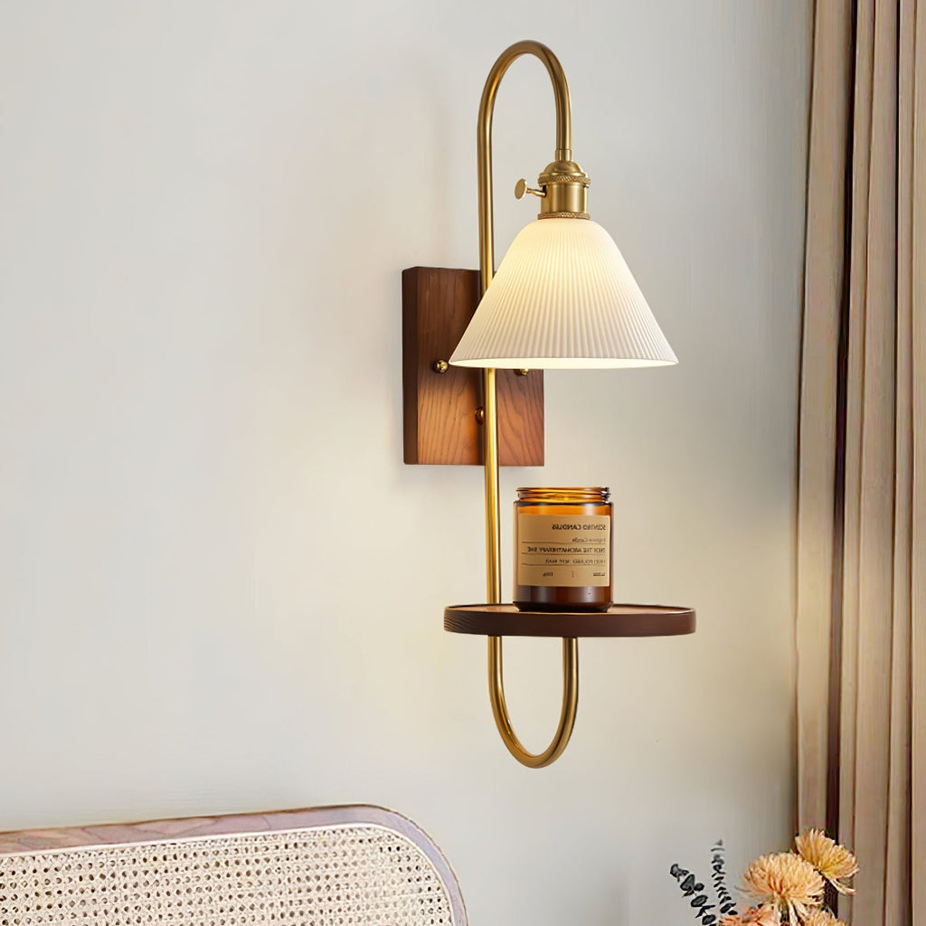 Deldenaria Wood Wall Light-Moonnatur