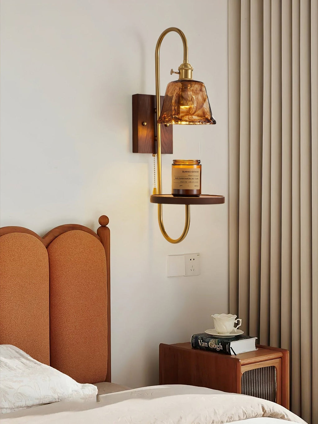 Deldenaria Wood Wall Light-Moonnatur