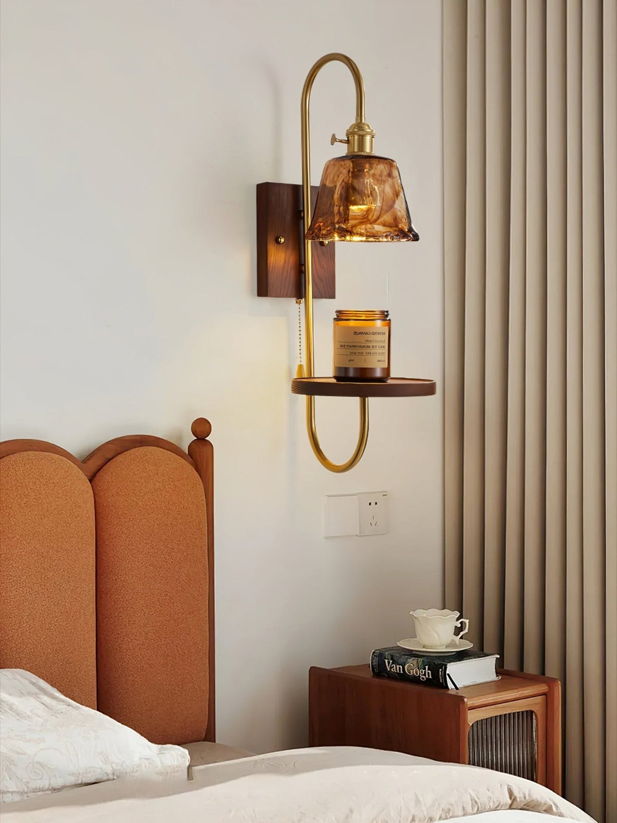 Deldenaria Wood Wall Light-Moonnatur