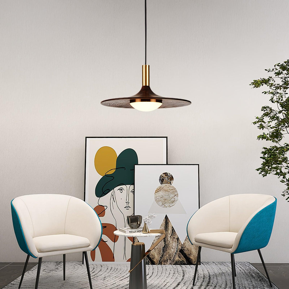 Bellwyn Wood Pendant Light-Moonnatur