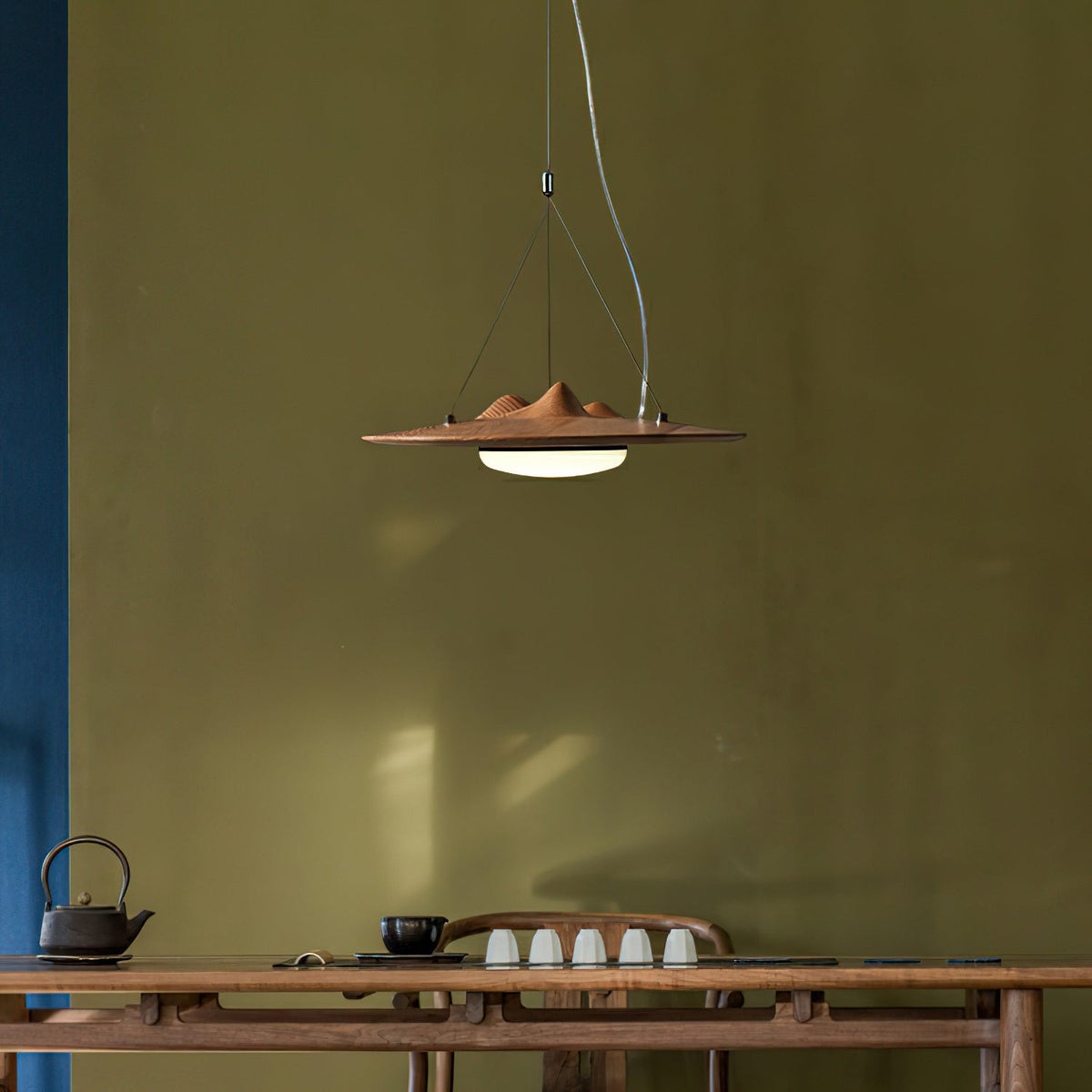 Renia Wood Pendant Light-Moonnatur