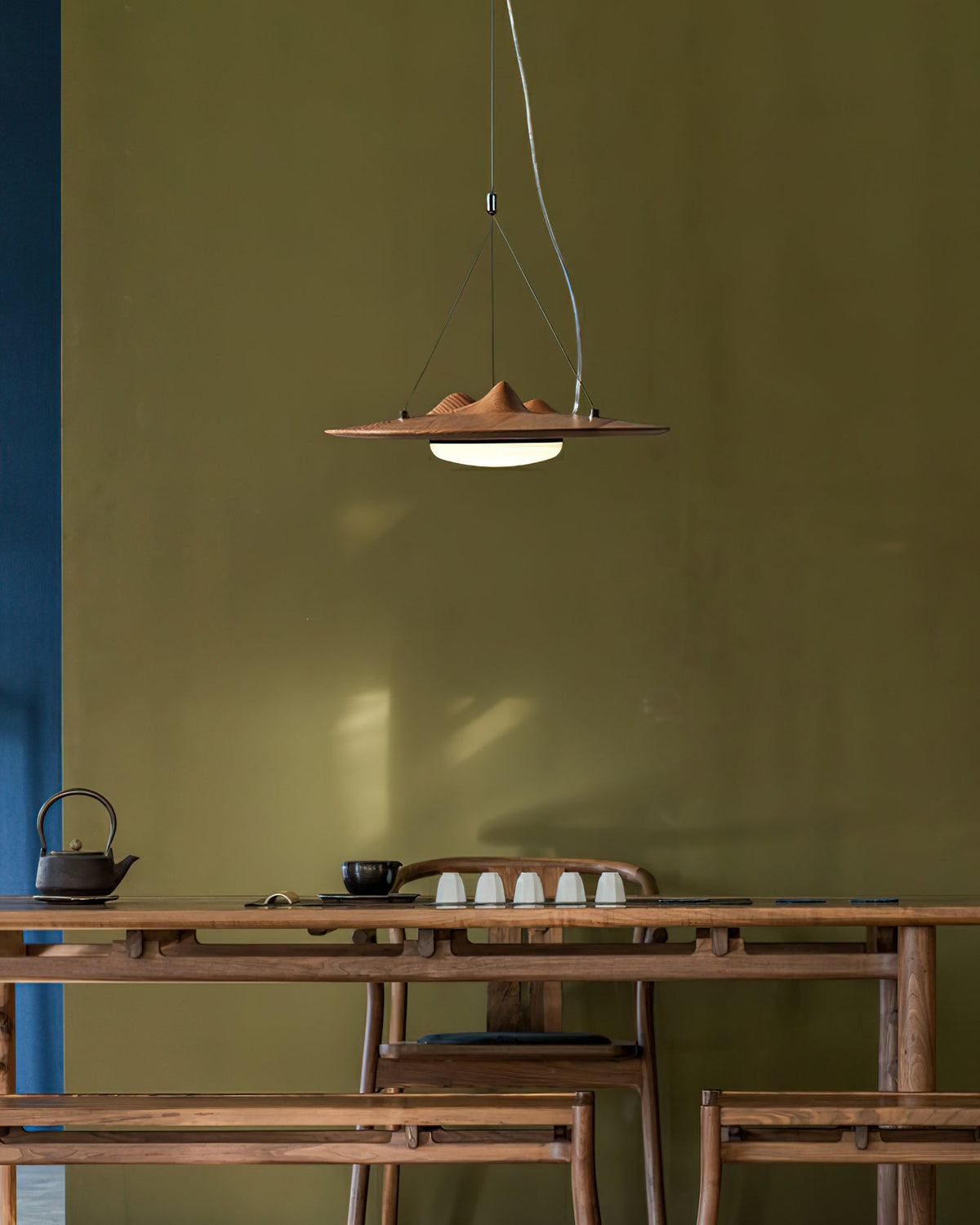 Renia Wood Pendant Light-Moonnatur