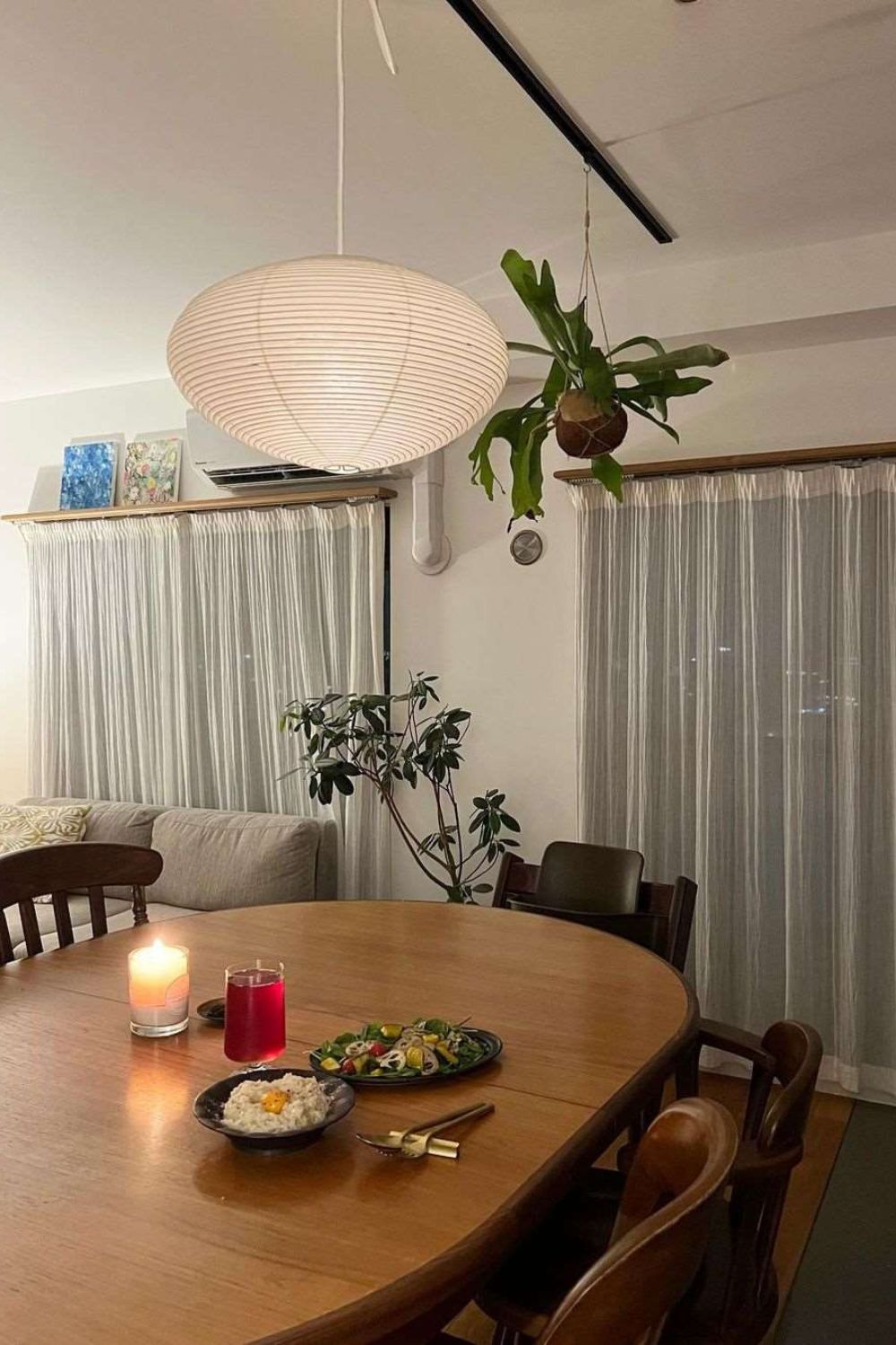 Lavenora Paper Pendant Light-Moonnatur