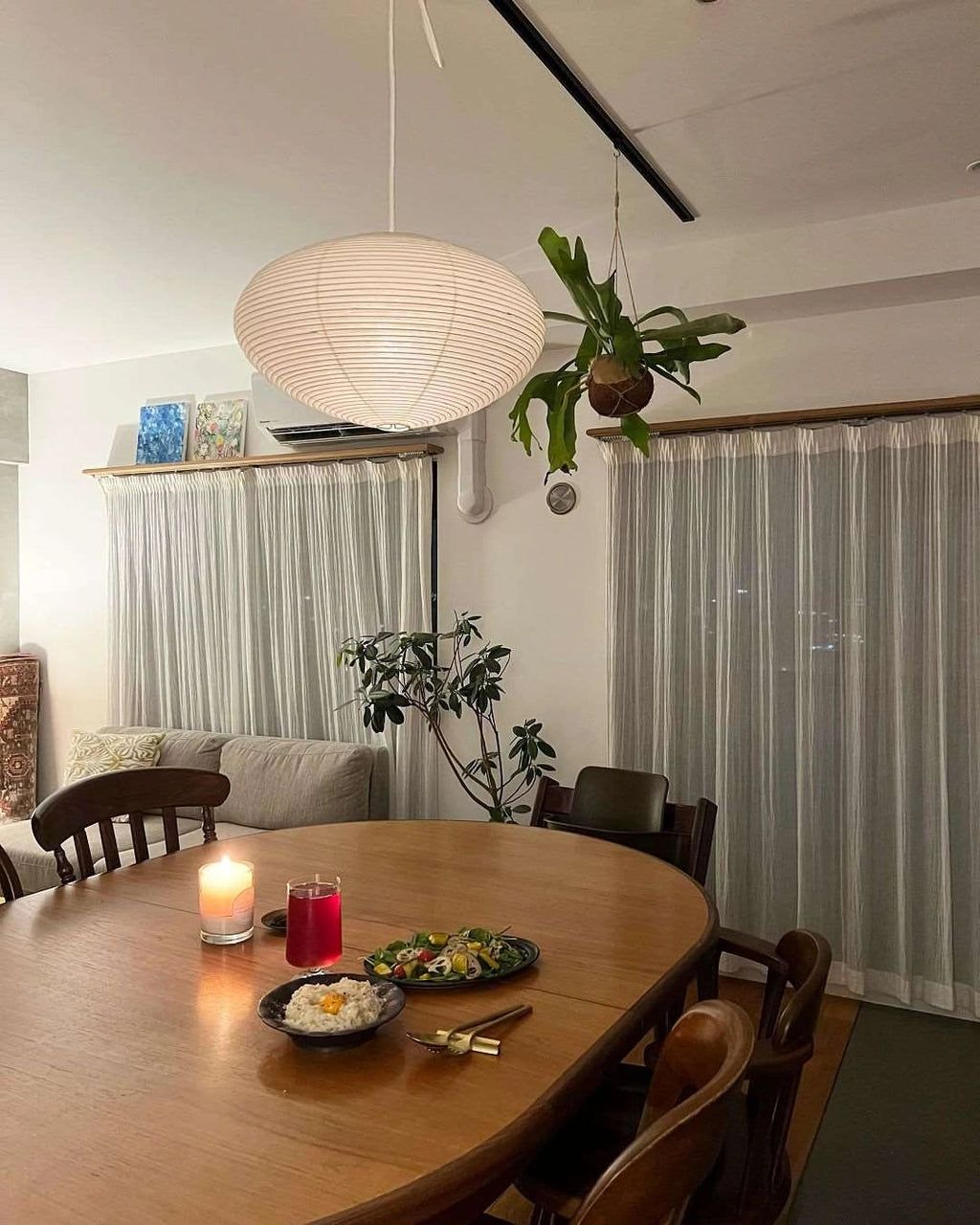 Lavenora Paper Pendant Light-Moonnatur